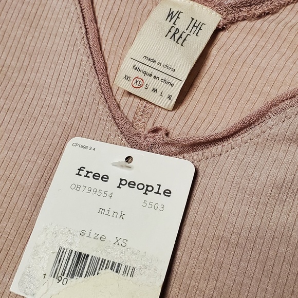 We the Free Tangerine Long Sleeve Tiered Flared Hem Tee Size XS - Picture 5 of 10